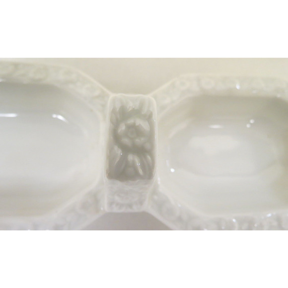 Vintage Rosenthal Maria White Double Salt Dip Dish Classic Rose - Germany - Picture 3 of 5
